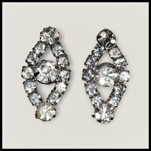 Vintage "Eye" Rhinestone Earrings